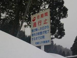 雪国の道